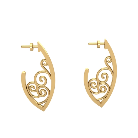 Aaradhya Gold Earrings Design for daily use