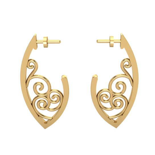 Aaradhya Gold Earrings Design for daily use