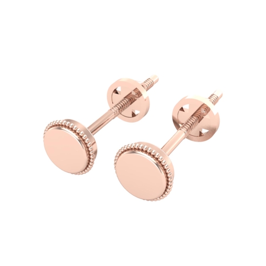 Mannat Gold Stud Earrings Design for daily use 