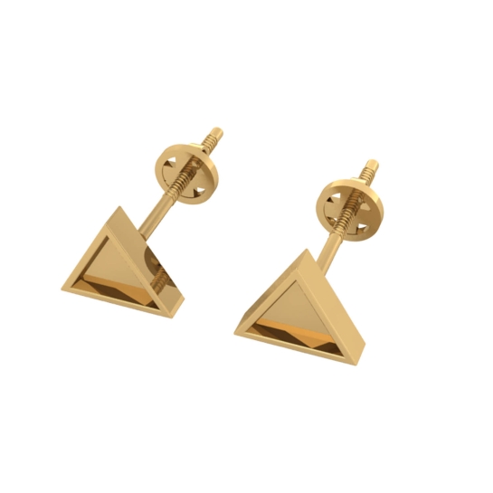 Nargis Gold Stud Earrings Design for daily use 