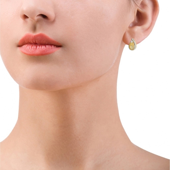 Zainab Yellow Gold Stud Earrings