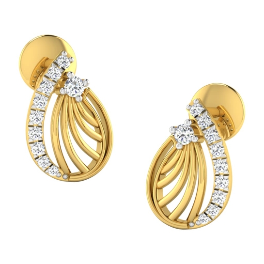 Zainab Yellow Gold Stud Earrings