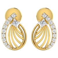 Zainab Yellow Gold Stud Earrings