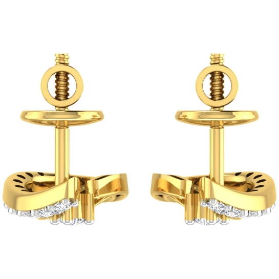 Zainab Yellow Gold Stud Earrings