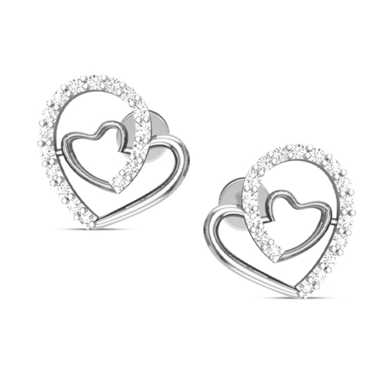 Chandler Diamond Heart Stud