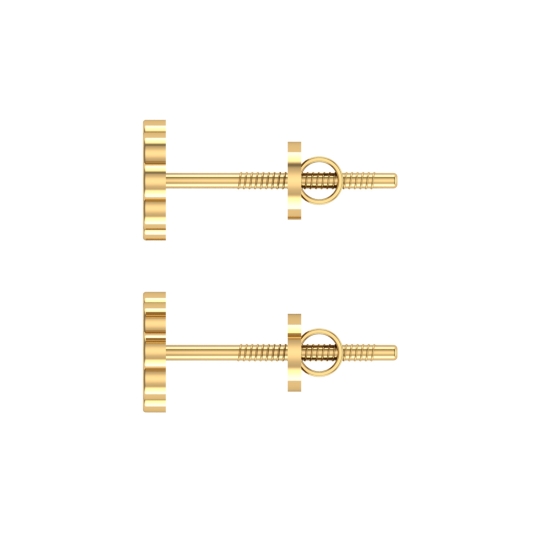 Aayushi Yellow Gold Stud Earrings Design for daily use