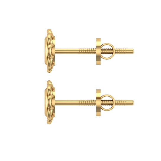 Amisha Gold Stud Earrings Design for daily use