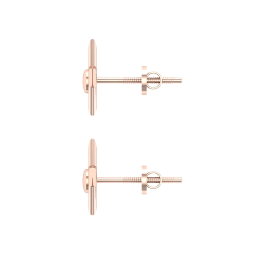 Anandi Gold Stud Earrings Design for daily use 