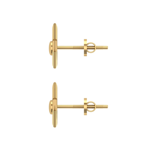 Mohini Gold Stud Earrings Design for daily use 