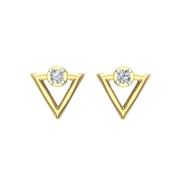 Amara Yellow Gold Stud Earrings