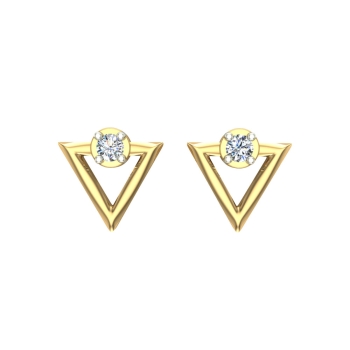 Amara Yellow Gold Stud Earrings