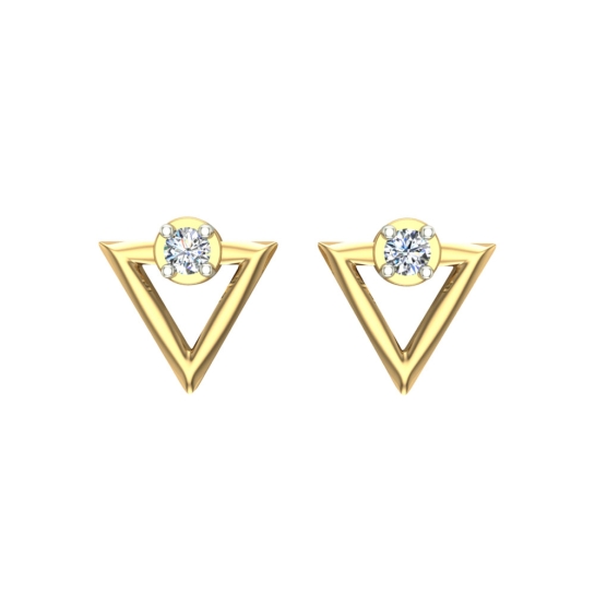 Amara Yellow Gold Stud Earrings