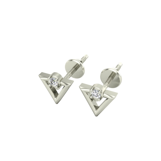 Amara White Gold Stud Earrings