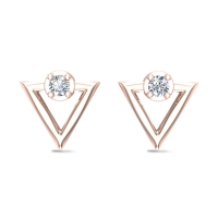 Amara Rose Gold Stud Earrings