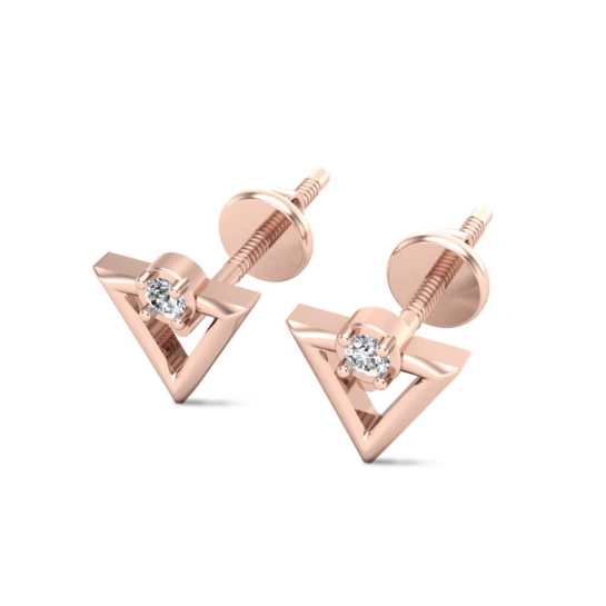 Amara Rose Gold Stud Earrings