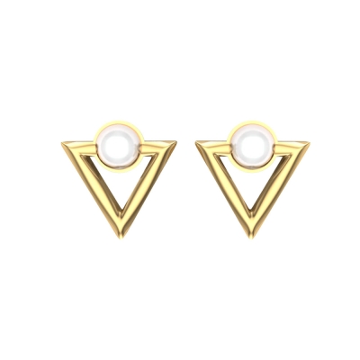 Liam Yellow Gold Earings Design for daily use 