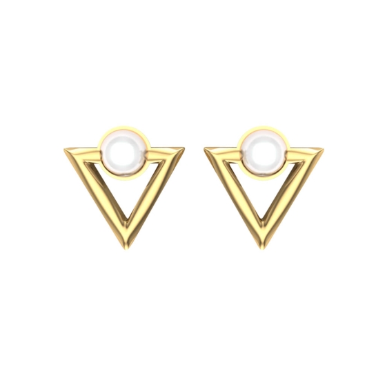 Liam Yellow Gold Earings Design for daily use 