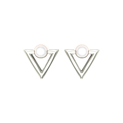 Liam White Gold Earings Design for daily use 