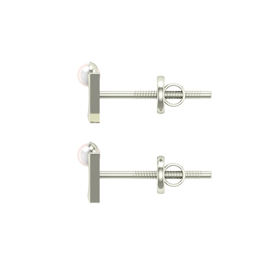 Liam White Gold Earings Design for daily use 