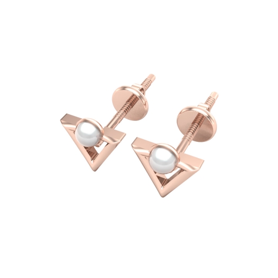 Liam White Gold Earings Design for daily use 