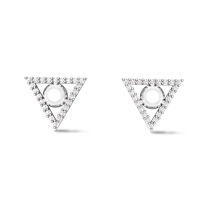 Olivia White Gold Pearl Stud Earrings