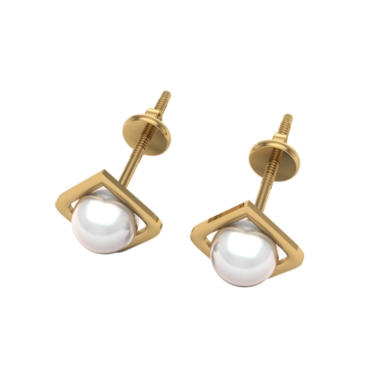 Linda White Gold Earrings Design for daily use 