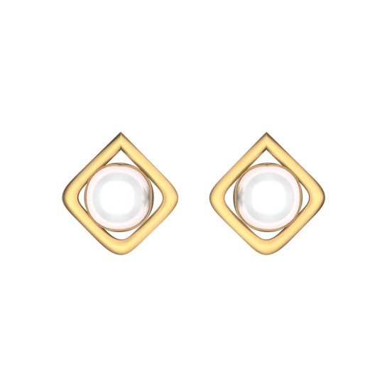 Linda Yellow Gold Earrings Design for daily use 