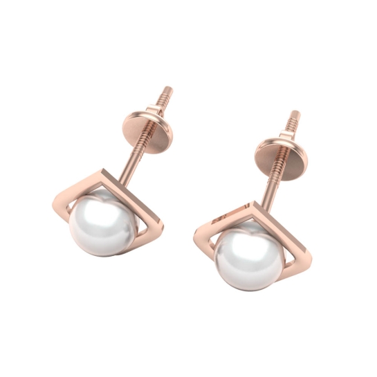 Linda Rose Gold Earrings Design for daily use 