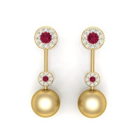 Emily Diamond Pearl Drop Earrings