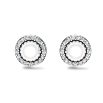 Ella White Gold Earr…