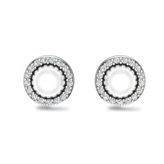 Ella White Gold Earrings