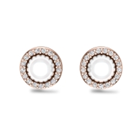 Ella Rose Gold Pearl Diamond Studs Earrings Design for daily use 