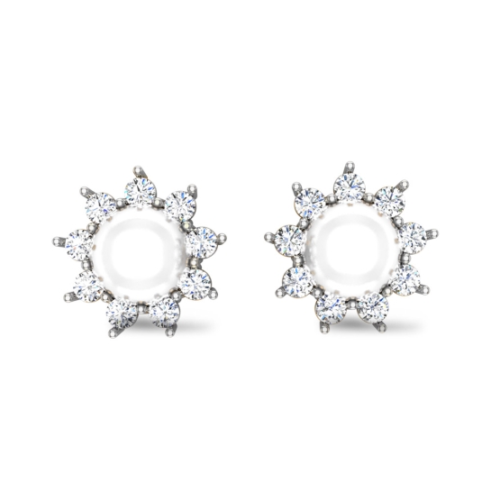 Brinda White Gold Earings