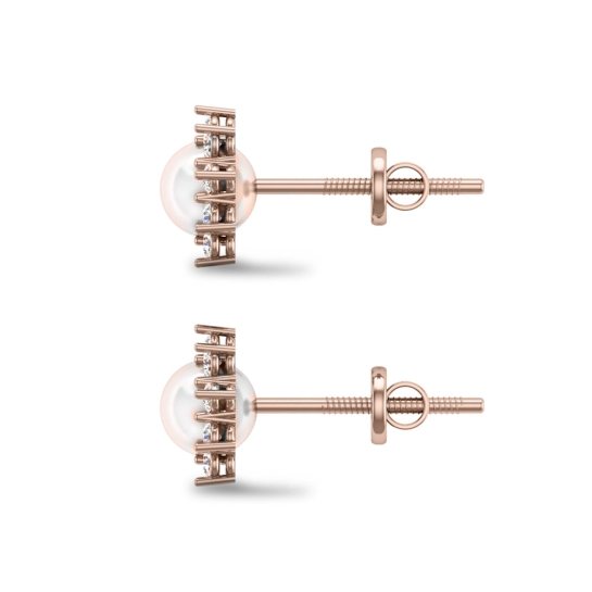 Brinda Gold Diamond Studs