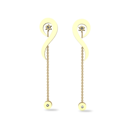 Aanya White Gold Earings Design for daily use