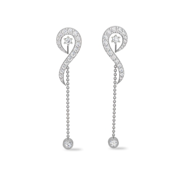 Aanya White Gold Earings Design for daily use