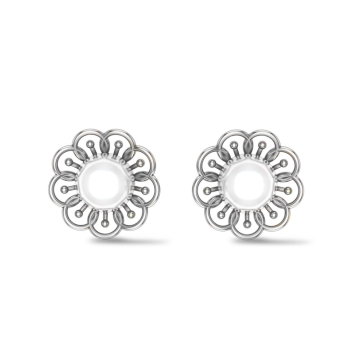 Ava White Gold Earings Design for daily use 