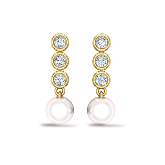 Lucas Yellow Gold Earrings