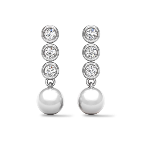 Lucas White Gold Earrings Design for daily use 