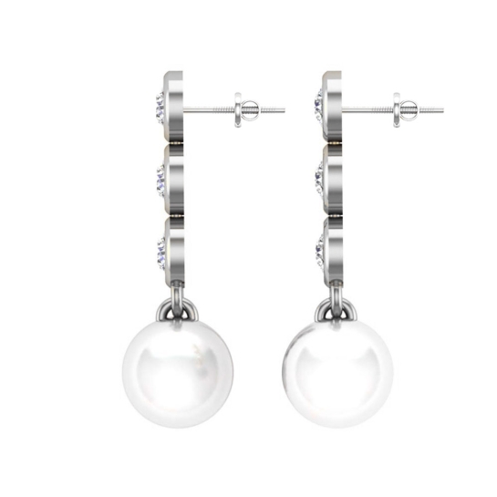 Lucas White Gold Earrings Design for daily use 