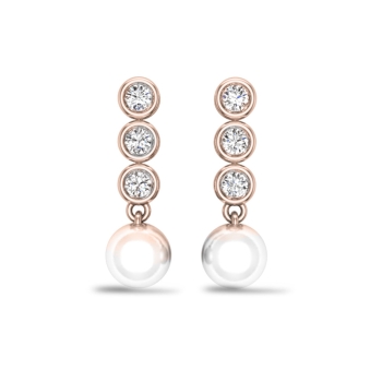 Lucas Rose Gold Earr…