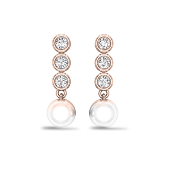 Lucas White Gold Earrings Design for daily use 