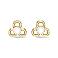 Amelia Yellow Gold Pearl Earrings Design for daily use 