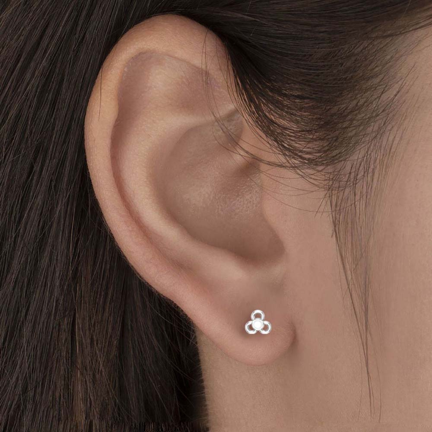 Round Diamond Stud Earrings (1 ct. tw.) in 18K White Gold