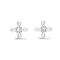 Kira White Gold Earrings