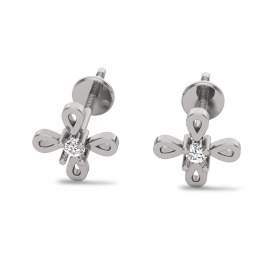 Kira White Gold Earrings