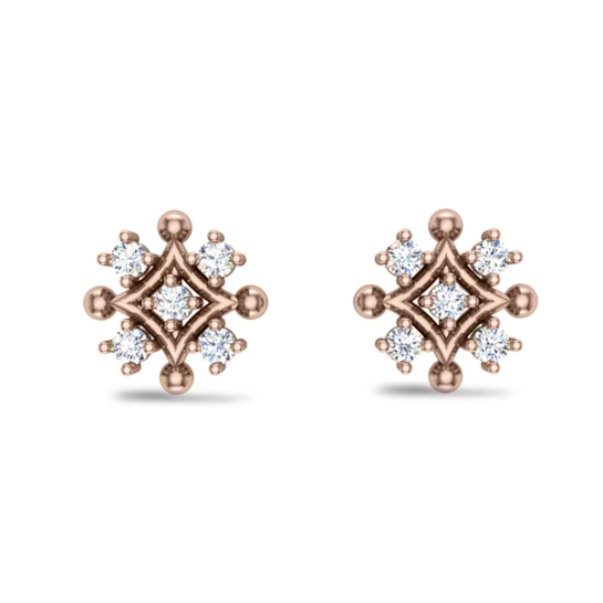 Rey White Diamond Earings