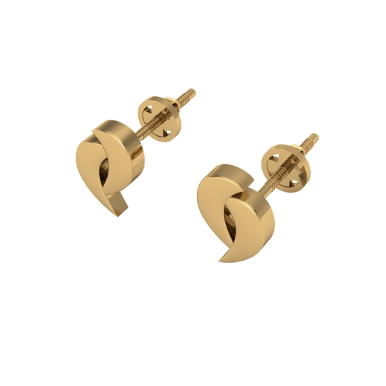 Annu Gold Stud Earrings Design for daily use 