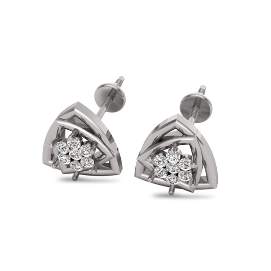 Avery White Diamond Earrings