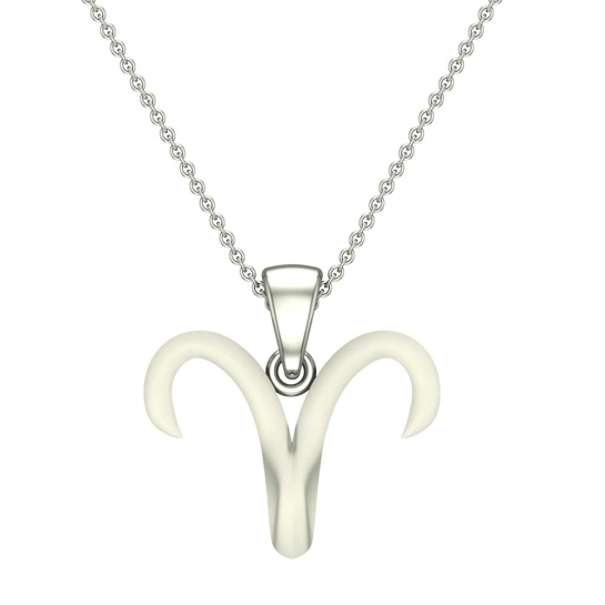 Latin Aries Yellow Gold Zodiac Pendant Designs For Female